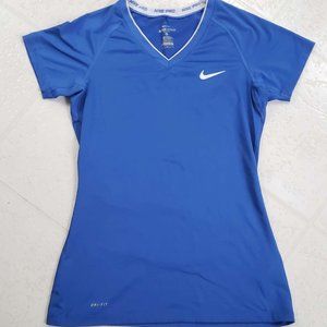 Nike Pro Dri-Fit Women's Blue Fitted T-Shirt - M